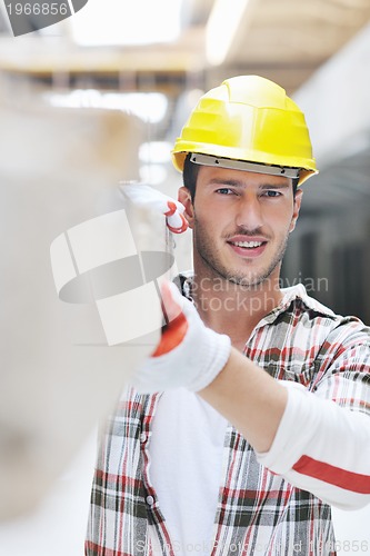 Image of hard worker on construction site