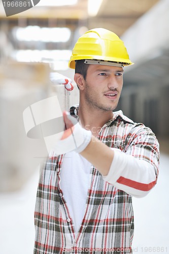 Image of hard worker on construction site