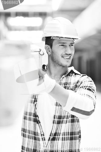 Image of hard worker on construction site