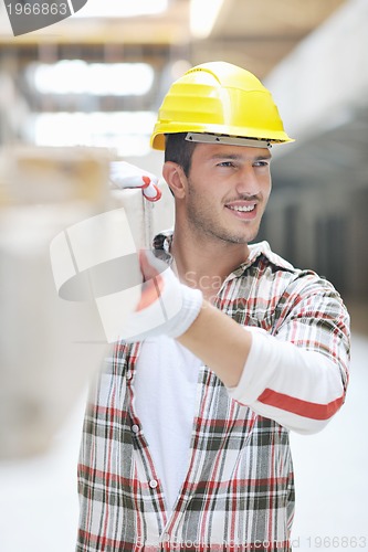 Image of hard worker on construction site