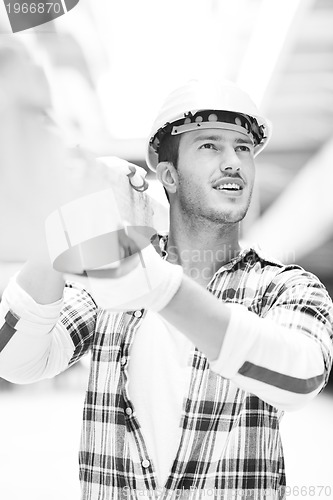 Image of hard worker on construction site