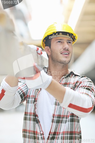 Image of hard worker on construction site