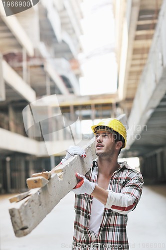 Image of hard worker on construction site