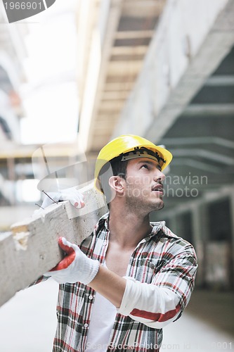 Image of hard worker on construction site