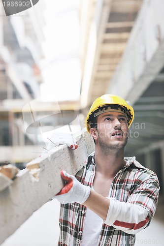 Image of hard worker on construction site