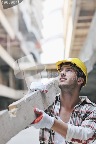 Image of hard worker on construction site