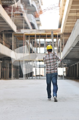 Image of hard worker on construction site