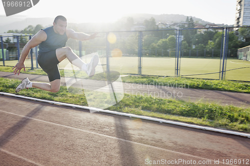 Image of young athlete running