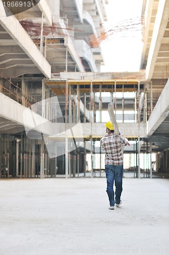 Image of hard worker on construction site