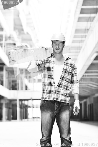 Image of hard worker on construction site