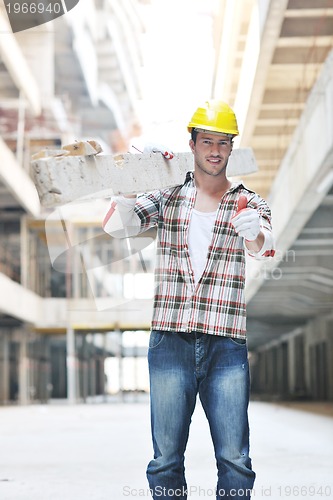 Image of hard worker on construction site
