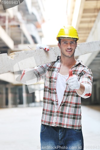 Image of hard worker on construction site