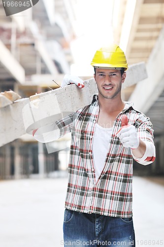 Image of hard worker on construction site