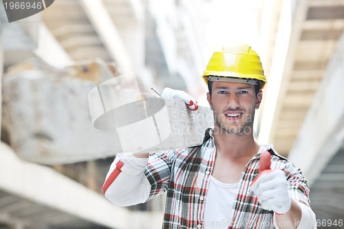 Image of hard worker on construction site