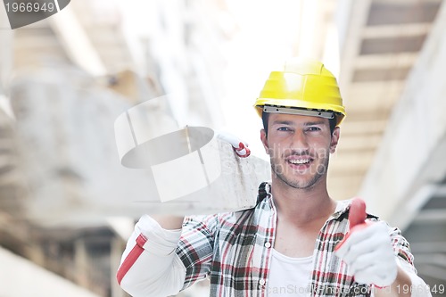 Image of hard worker on construction site