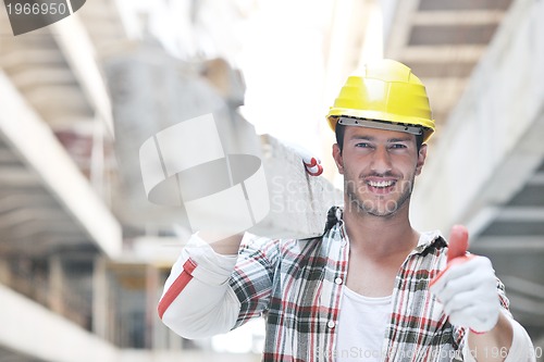 Image of hard worker on construction site