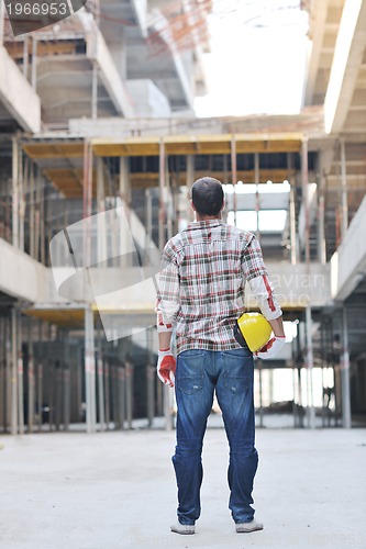 Image of hard worker on construction site