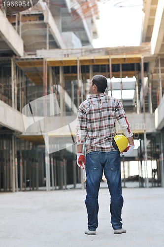 Image of hard worker on construction site