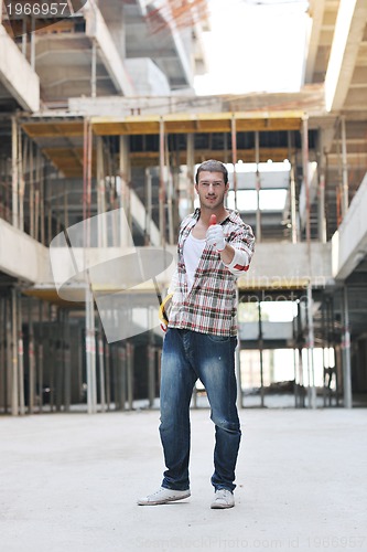 Image of hard worker on construction site