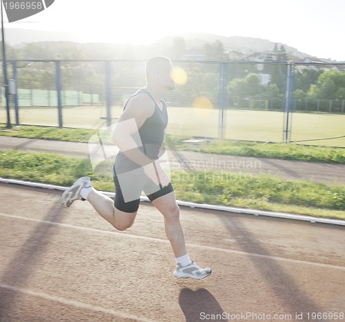 Image of woman jogging at early morning