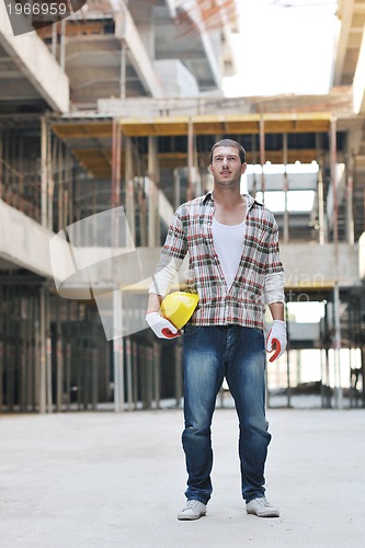 Image of hard worker on construction site