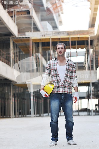 Image of hard worker on construction site