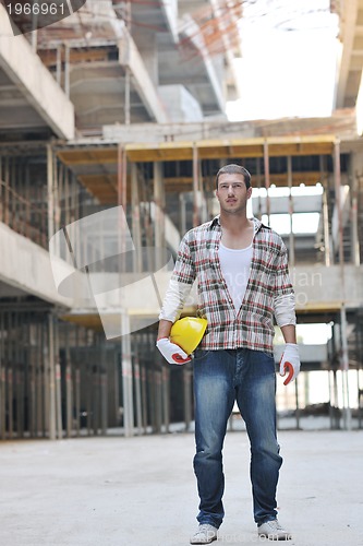 Image of hard worker on construction site