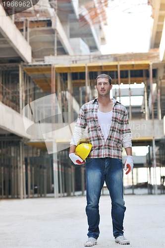Image of hard worker on construction site