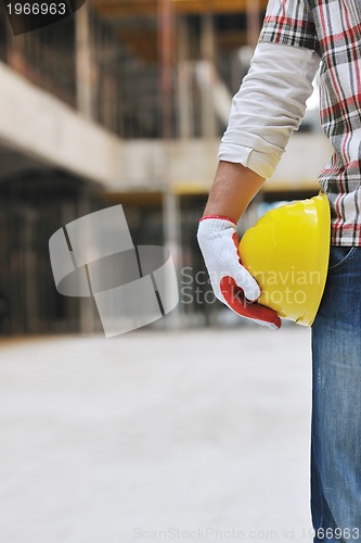 Image of hard worker on construction site