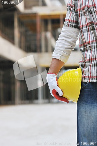 Image of hard worker on construction site