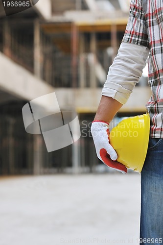 Image of hard worker on construction site