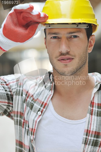 Image of hard worker on construction site