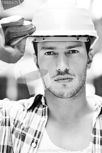 Image of hard worker on construction site