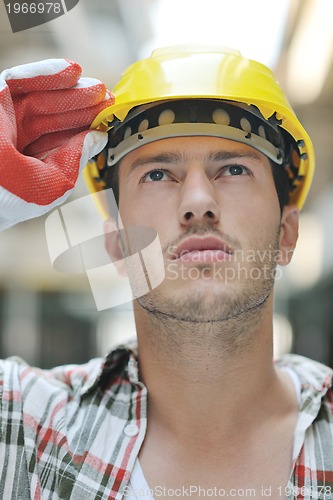 Image of hard worker on construction site