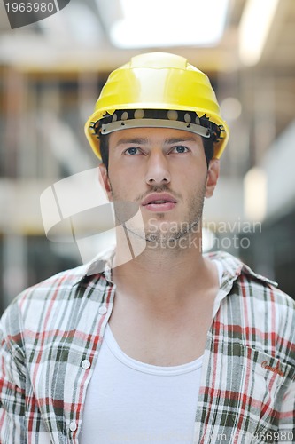 Image of hard worker on construction site