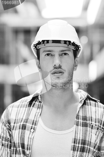 Image of hard worker on construction site