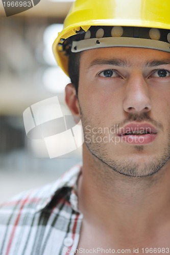 Image of hard worker on construction site