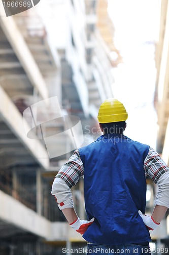 Image of hard worker on construction site