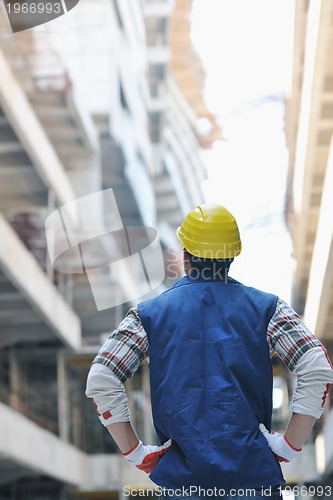 Image of hard worker on construction site