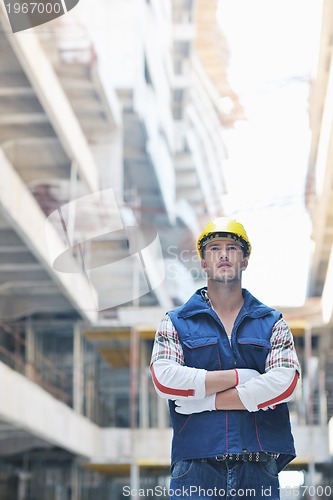 Image of hard worker on construction site