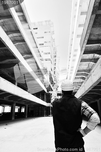 Image of hard worker on construction site