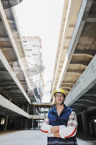 Image of hard worker on construction site