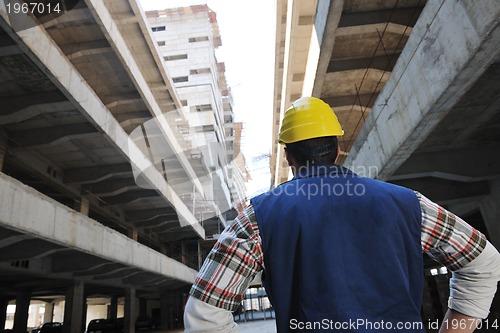 Image of hard worker on construction site