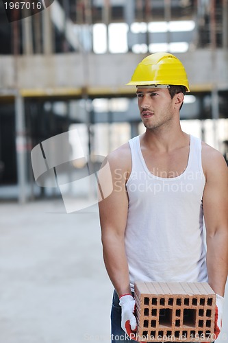 Image of hard worker on construction site