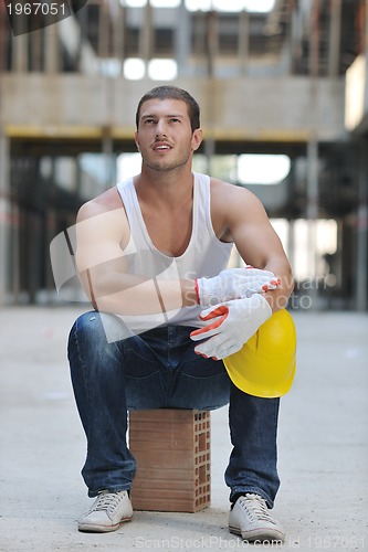 Image of hard worker on construction site