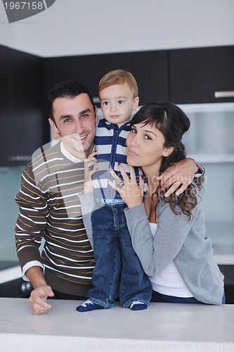 Image of happy young family have fun  at home