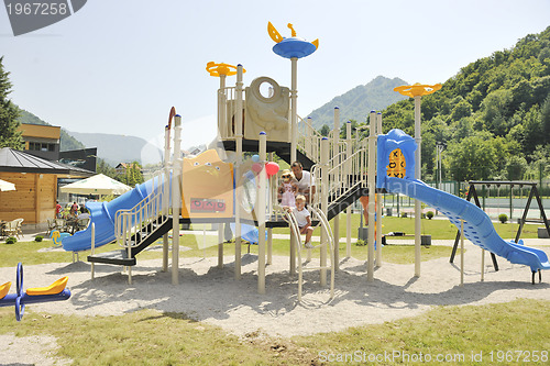 Image of family portrait at park