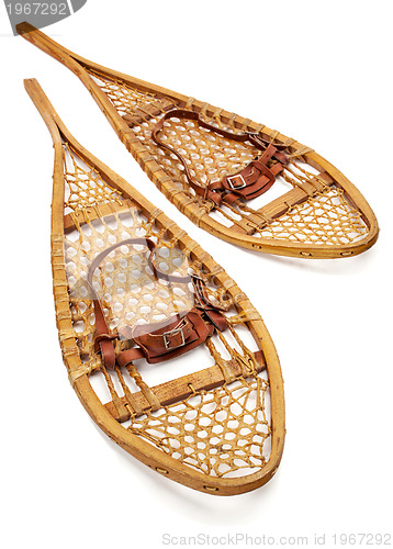 Image of vintage Huron snowshoes