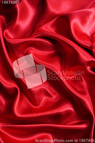 Image of Smooth elegant red silk can use as background Smooth elegant red