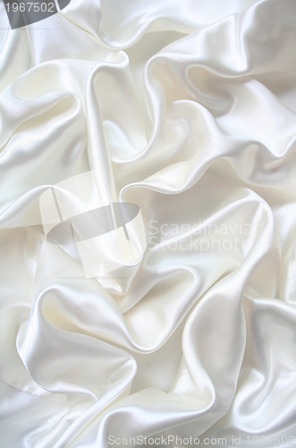 Image of Smooth elegant white silk can use as wedding background